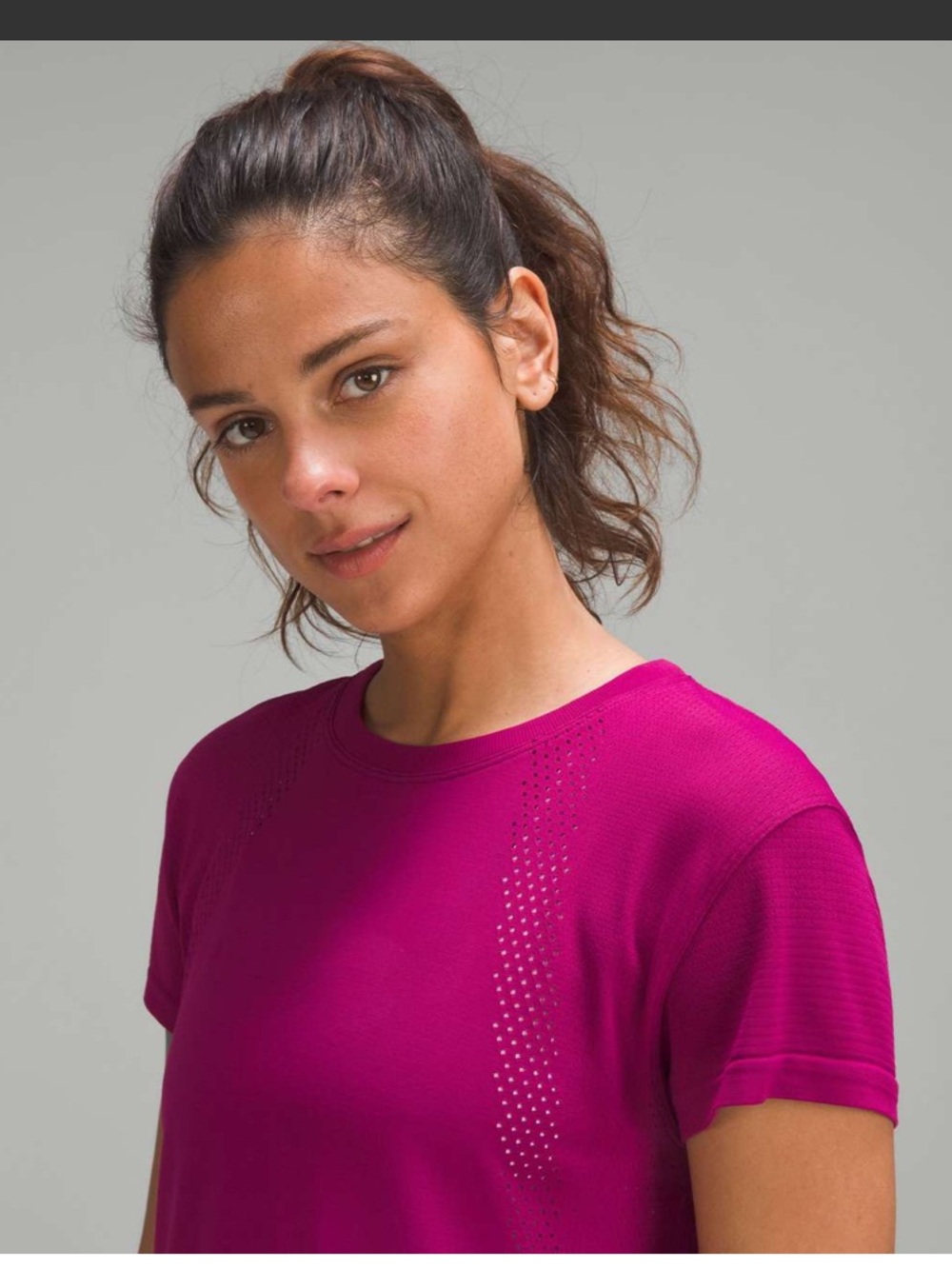 Lululemon Train to Be Short-Sleeve Shirt Magenta Purple size 4